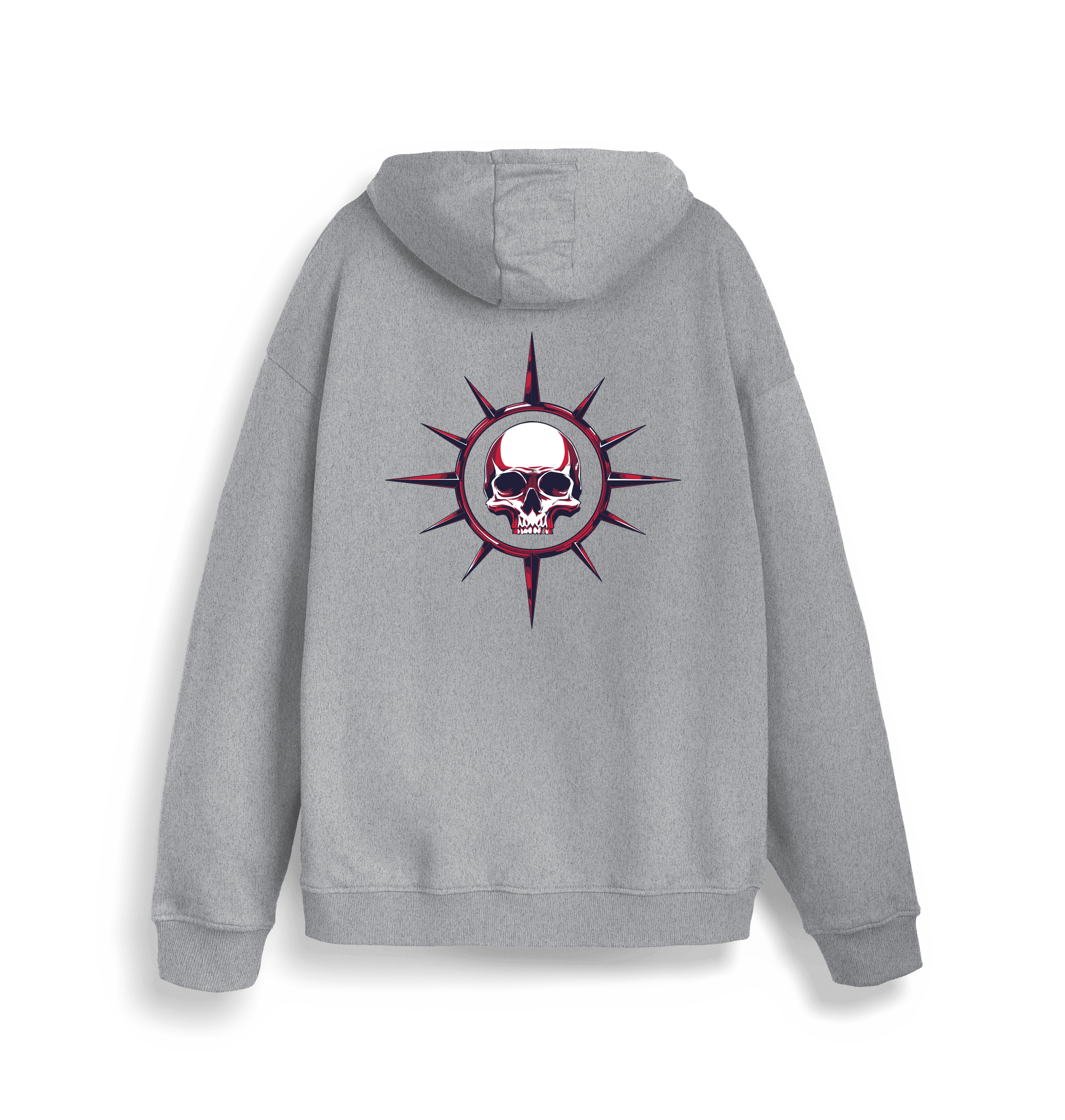 Heather Grey Printed Sweater Back